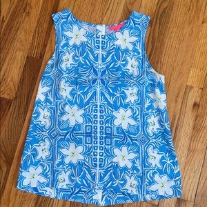 Lilly Pulitzer Blue and White Floral Blouse
